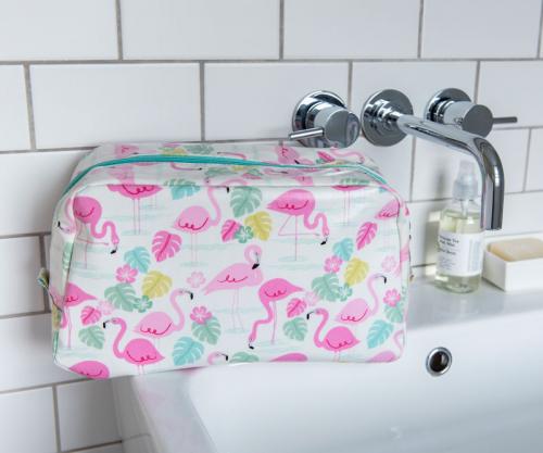 washbag, wash bag, flamingo bag, flamingo wash bag, washbag, flamingo bay, flamingo print