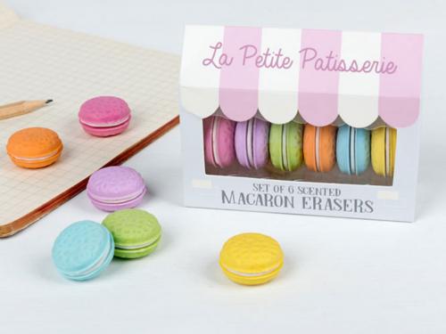 erasers, accessories, macaroons, gift, gift ideas, rubbers, stationery 