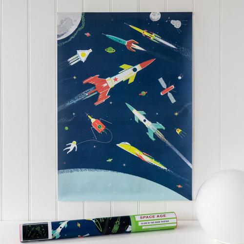 Space Age glow in the dark poster