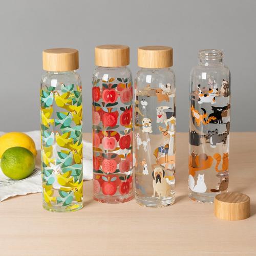 Glass water bottles