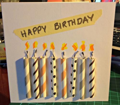 Candles happy birthday card
