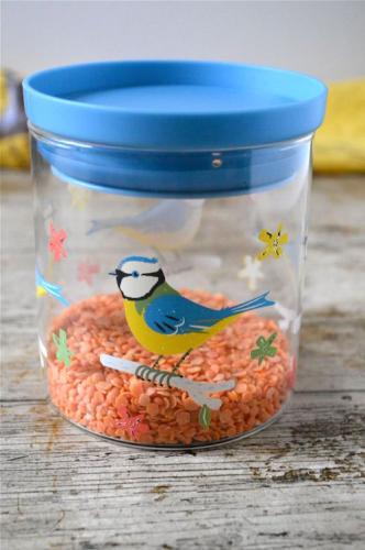 blue tit storage jar