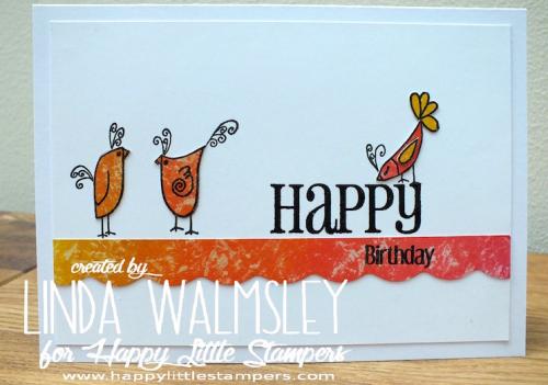Chicken happy birthday card design