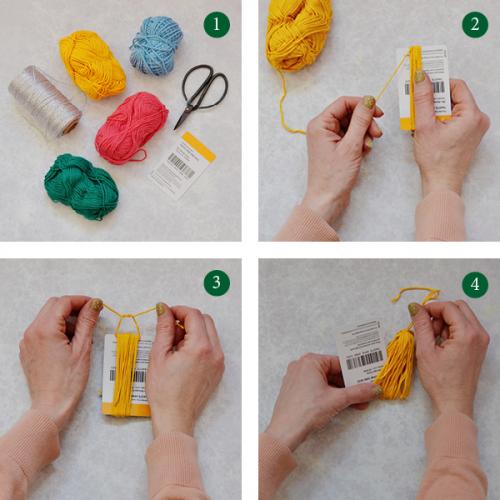 Christmas decor tassel garlands tutorial 1