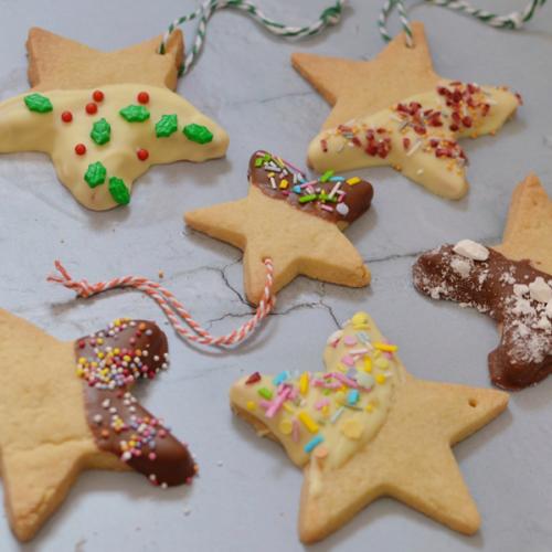 Christmas tree shortbread cookies decor 2