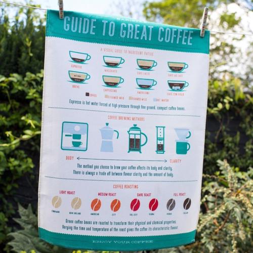 coffee lovers tea towel from dotcomgiftshop