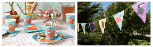 paper plates, kids party, colourful