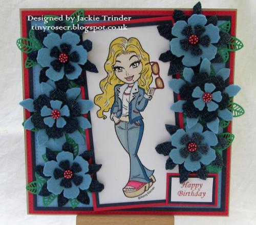 Denim birthday card