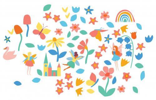 Fairies in the Garden digital sketch