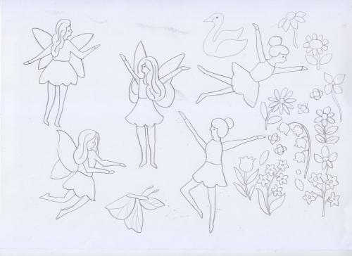 Fairies in the Garden early sketch Fairies in the Garden early sketch