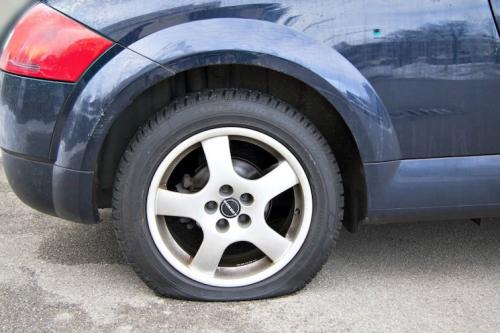 Audi flat tyre