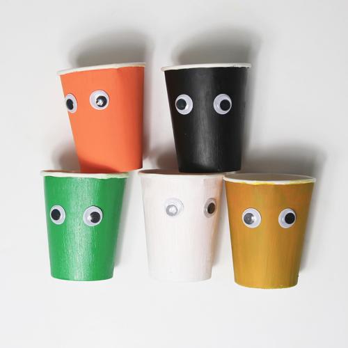 Halloween monster cups - step 2 Halloween monster cups - step 2