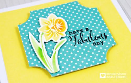 Yellow daffodil birthday card