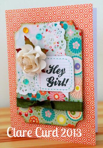 Hey girl birthday card