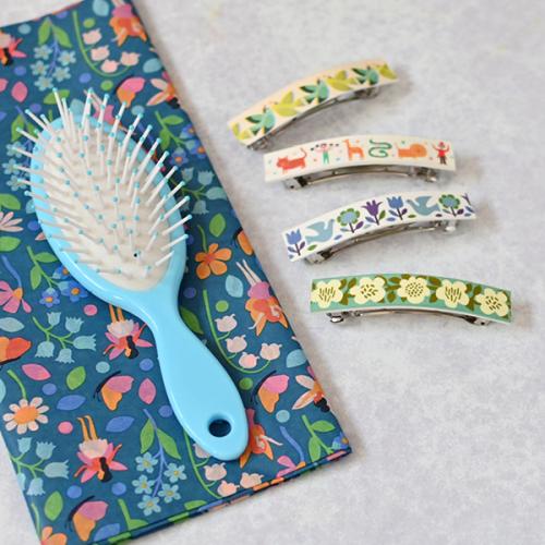 DIY hair clips with washi tape