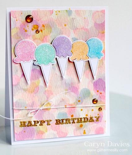Pastel ice cream birthday card
