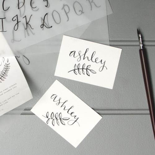 Calligraphy Kit - Calligraphy on place cards Calligraphy Kit - Calligraphy on place cards