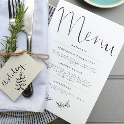 Calligraphy Kit - Menu calligraphy