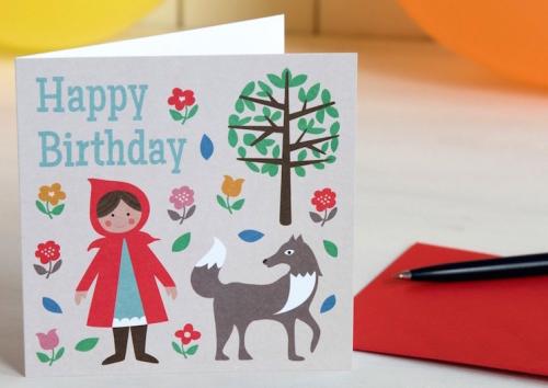 Little Red Riding Hood birthday card