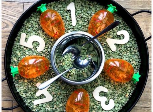 split pea numeracy activity from learning and exploring through play