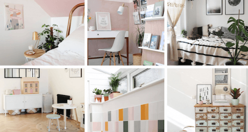 colourful scandi style interior collage from patchwork harmony