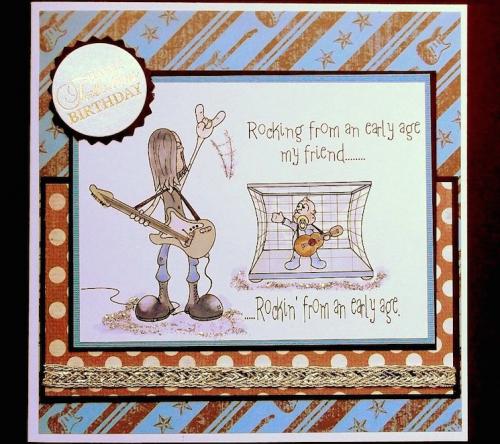 Retro rocker birthday card