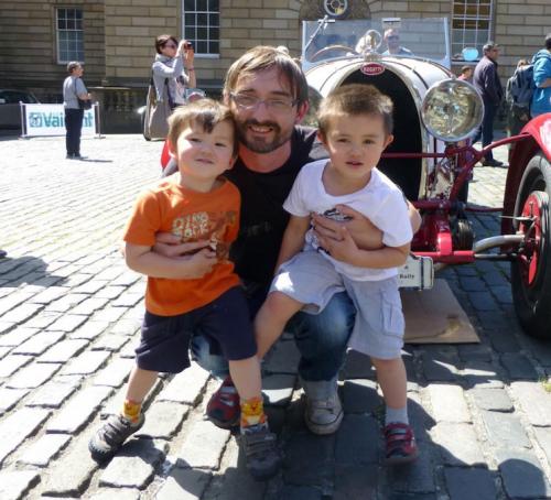 Dad Mark with Sonny and Luca