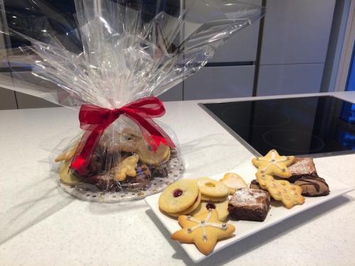 Beautifully wrapped homebaked biscuits and brownies