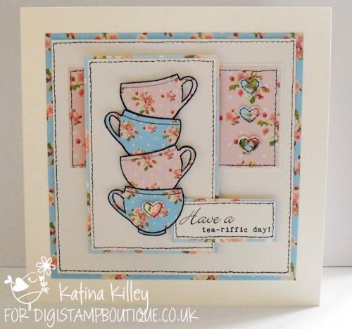 Teacups birthday card