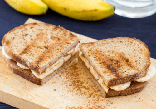 Peanut butter and banana sandwich