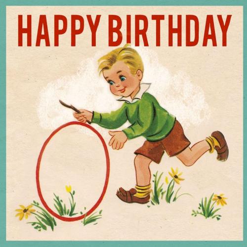 Vintage boy birthday card