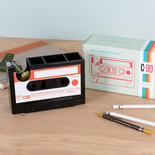 audio cassette desk tidy