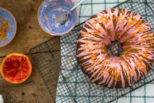 pink grapefruit drizzle cake
