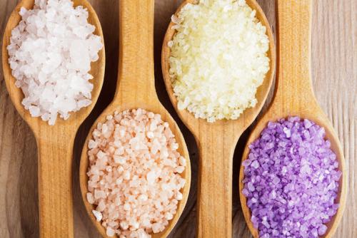 coloured bath salts