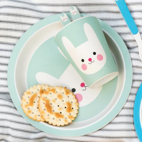 Bonnie the Bunny kids bamboo tableware