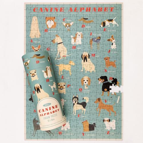 Canine Alphabet puzzle in a tube
