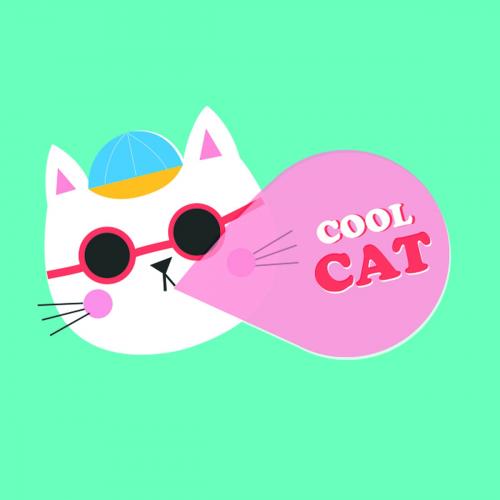 Cool Cat graphic from Top Banana collection