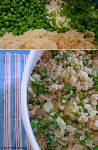 couscous, ginger and spring onion salad