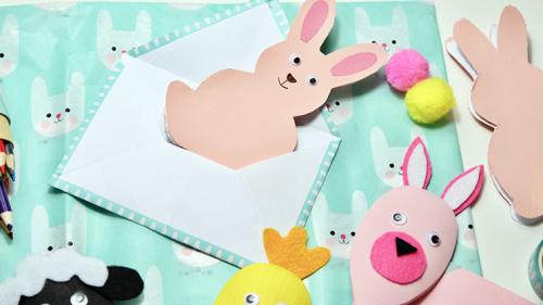 Easter crafts with Bonnie the Bunny