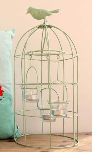 Bird cage tealight holder