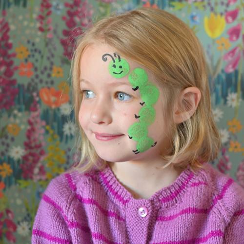 Face paint caterpillar