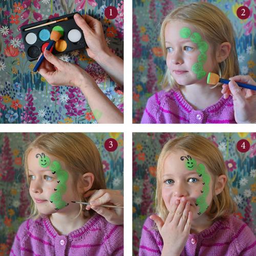 Face paint caterpillar