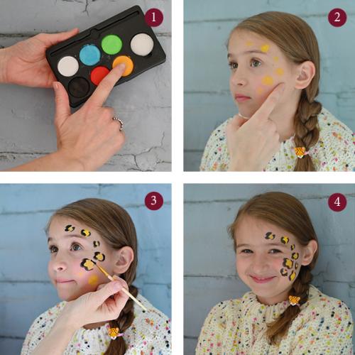 Face paint leopard spots