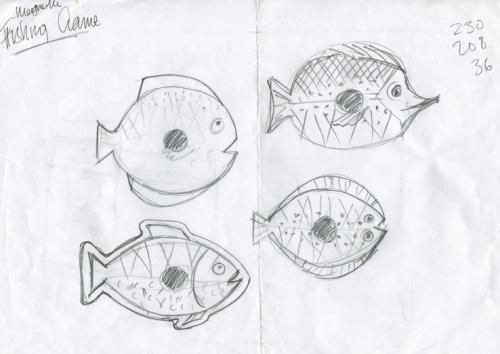 sketches done by designer Les, Rex London