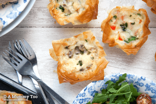 filo pastry quiches