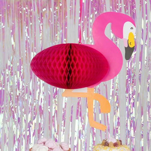 Flamingo honeycomb decoration