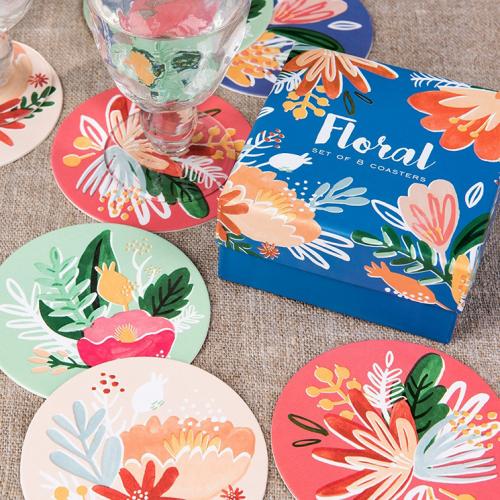 Floral coasters