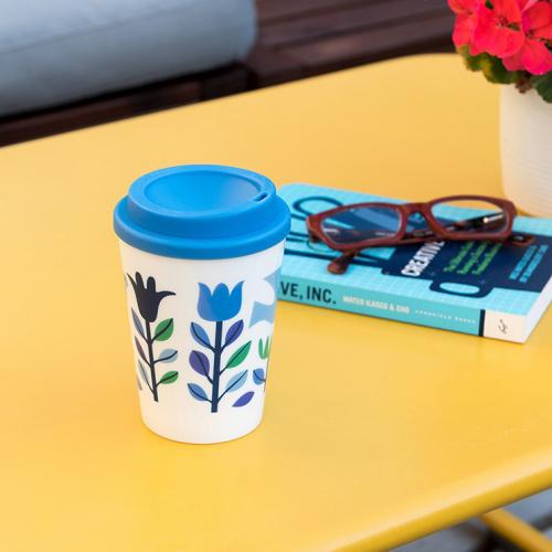 Folk Doves travel mug