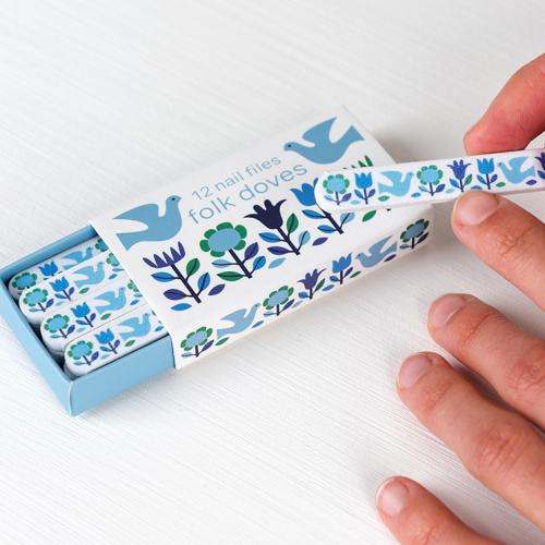 Folk Doves matchbox nail files