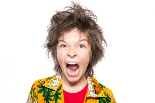 Freak them out! boy shouting